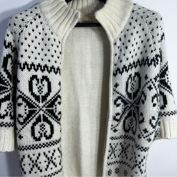 Pura Vida Vintage Y2K Fair Isle Nordic Pattern Wide Sleeve Full Zip Sweater SZ L - Picture 5 of 14